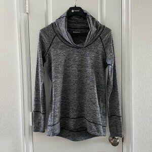 Reebok Womens Gray Heathered Long-Sleeve Cowl Neck Pullover Top XL